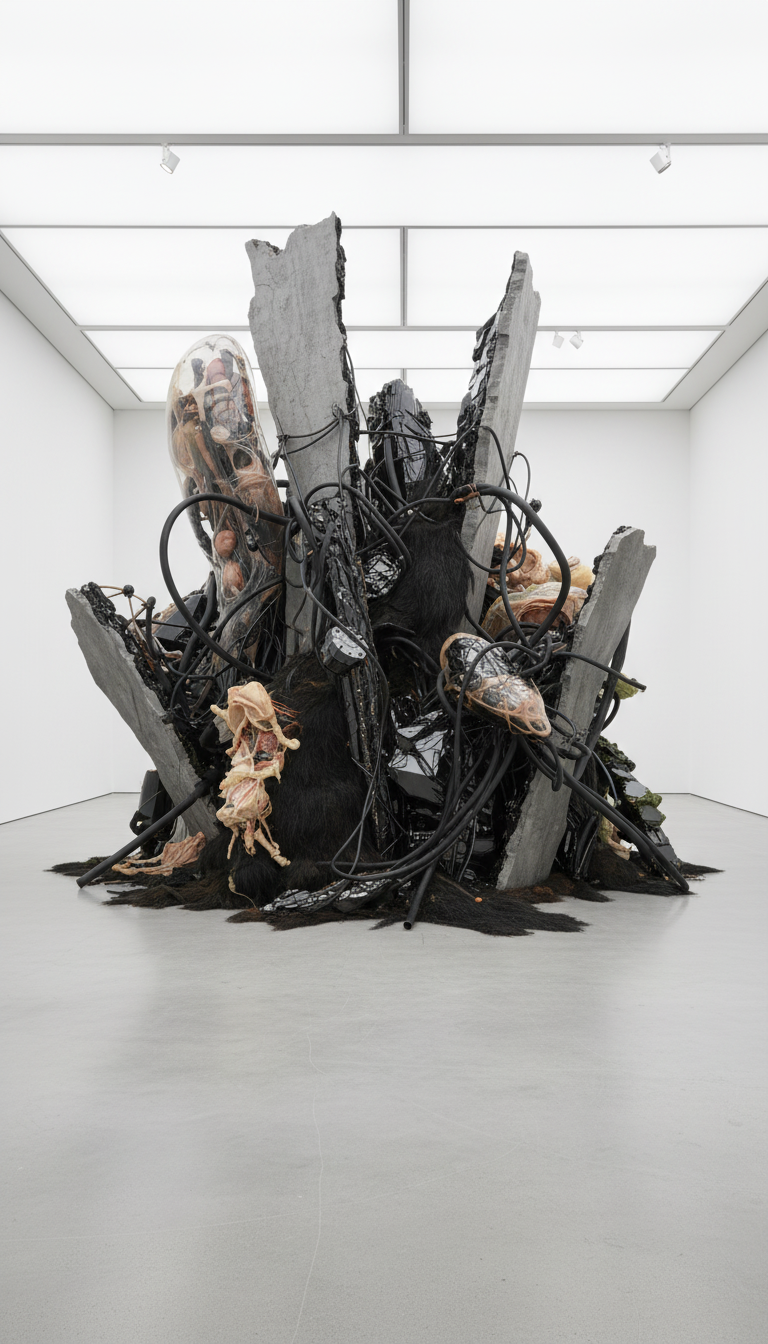 Firefly_ monumental contemporary sculptural installation occupying an entire white cube galle 457195
