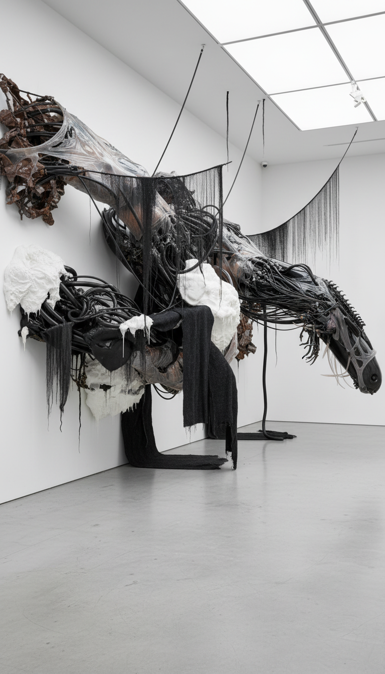 Firefly_A monumental site-specific sculptural installation spreading across the walls and flo 630415