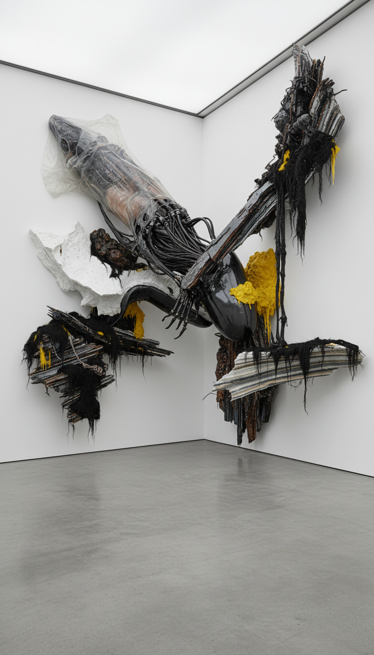 Firefly_A monumental site-specific sculptural installation spreading across the walls and flo 947873